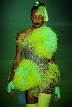 Afiya Bennett walks the runway during The Blonds Spring 2019 Collection Fashion Show in New York City on September 7th, 2018